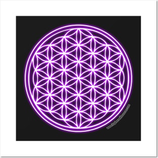 Purple Flower of Life Posters and Art